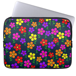 Kleurrijk Bloemmotief Laptop Sleeve