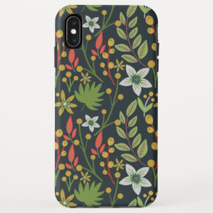 Kleurrijk bloemmotief naadloos patroon bloemen en iPhone XS max hoesje