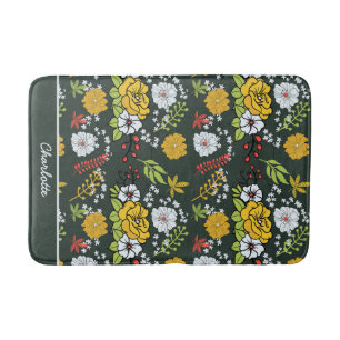 Kleurrijk bloemmotief naadloos patroon gepersonali badmat