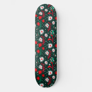 Kleurrijk Bloemmotief Skateboard