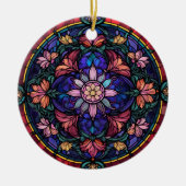 Kleurrijk bloemmozaïek keramisch ornament (Voorkant)