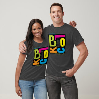 Kleurrijk Blokfeest Retro Gemeenschapsevenement T-shirt