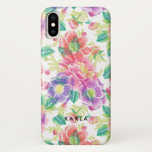  kleurrijk blokpatroon iPhone x hoesje