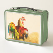 kleurrijk Boerderij Rooster (Achterkant)