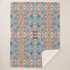Kleurrijk Boho Abstract Kunstpatroon Sherpa Deken