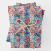KLEURRIJK BOHO ECLECTISCH CADEAU INPAKPAPIER VEL (In situ)