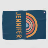 Kleurrijk boho regenboog ontwerp golfhanddoek (Horizontaal)