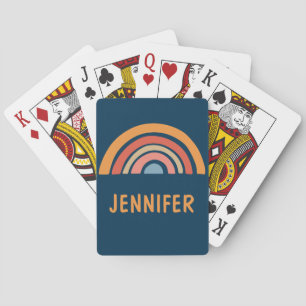 Kleurrijk boho regenboog ontwerp pokerkaarten