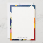 Kleurrijk Bold Retro Abstract Kerstlandschap Notitiekaartje (Voorkant)