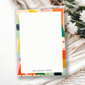 Kleurrijk Bold Retro Abstract Kerstlandschap Notitiekaartje