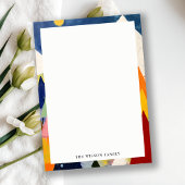 Kleurrijk Bold Retro Abstract Kerstlandschap Notitiekaartje