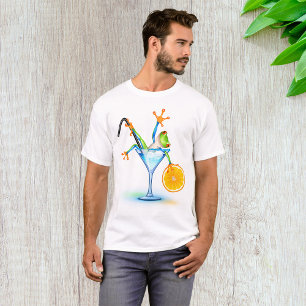 Kleurrijk Boomkikker Cocktail Glas T-shirt