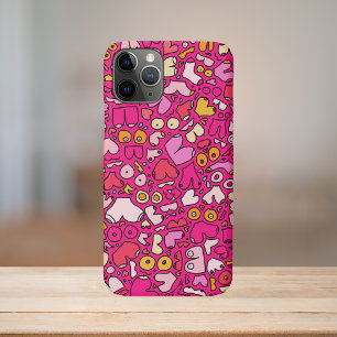 Kleurrijk borstpatroon steen onderzetter iPhone 11 pro hoesje