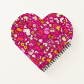 Kleurrijk borstpatroon steen onderzetter notitieboek (Achterkant)