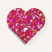 Kleurrijk borstpatroon steen onderzetter notitieboek (Voorkant)