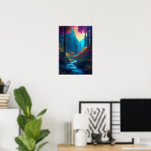 Kleurrijk bos met Azure Stream Poster (Thuiskantoor)