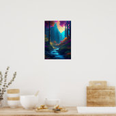 Kleurrijk bos met Azure Stream Poster (Keuken)