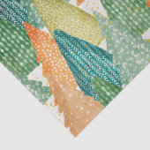 Kleurrijk bos van Evergreen met kerstbomen Tissuepapier (Detail)