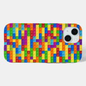 Kleurrijk bouwsteenpatroon Case-Mate iPhone case (Achterkant (horizontaal))