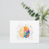 Kleurrijk brein - wetenschap en kunst - neuroweten feestdagenkaart (Staand voorkant)