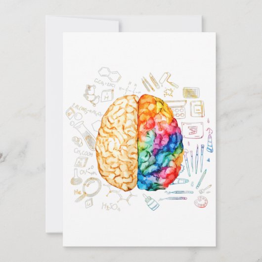 Kleurrijk brein - wetenschap en kunst - neuroweten kaart (Voorkant)