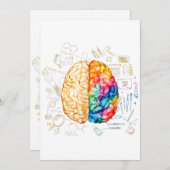 Kleurrijk brein - wetenschap en kunst - neuroweten kaart (Voorkant / Achterkant)