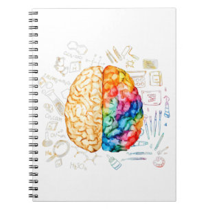 Kleurrijk brein - wetenschap en kunst - neuroweten notitieboek