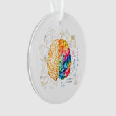 Kleurrijk brein - wetenschap en kunst - neuroweten ornament (voorkant)
