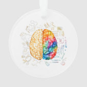 Kleurrijk brein - wetenschap en kunst - neuroweten ornament (achterkant)