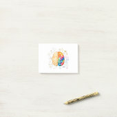 Kleurrijk brein - wetenschap en kunst - neuroweten post-it® notes (Op bureau)