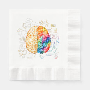 Kleurrijk brein - wetenschap en kunst - neuroweten servet