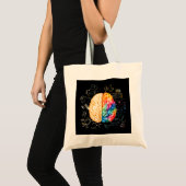 Kleurrijk brein - wetenschap en kunst - neuroweten tote bag (Voorkant (product))