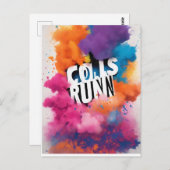 kleurrijk briefkaart (Voorkant / Achterkant)