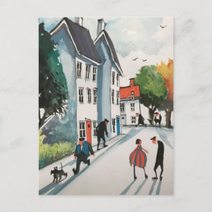 Kleurrijk briefkaart voor stadkunst #10