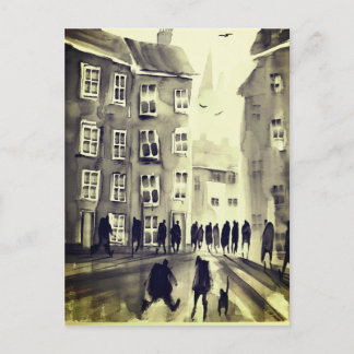 Kleurrijk briefkaart voor stadkunst #12