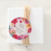 Kleurrijk Bright Wildflower Vrijgezellenfeest Bedankjes Labels (In situ)