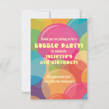 Kleurrijk Bubbel Verjaardagsfeestje