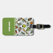 Kleurrijk bug thema Bagagelabel (Voorkant horizontaal)