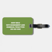 Kleurrijk bug thema Bagagelabel (Achterkant horizontaal)