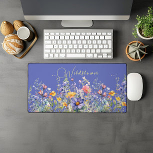 Kleurrijk Bureaumat met Wilde Bloemen