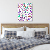 kleurrijk buterflies canvas afdruk (Insitu (Slaapkamer))