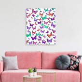 kleurrijk buterflies canvas afdruk (Insitu (Woonkamer))