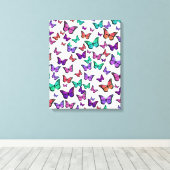 kleurrijk buterflies canvas afdruk (Insitu (Houten vloer))