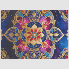 Kleurrijk Byzantijns Jewel Art Weefselpapier Tissuepapier