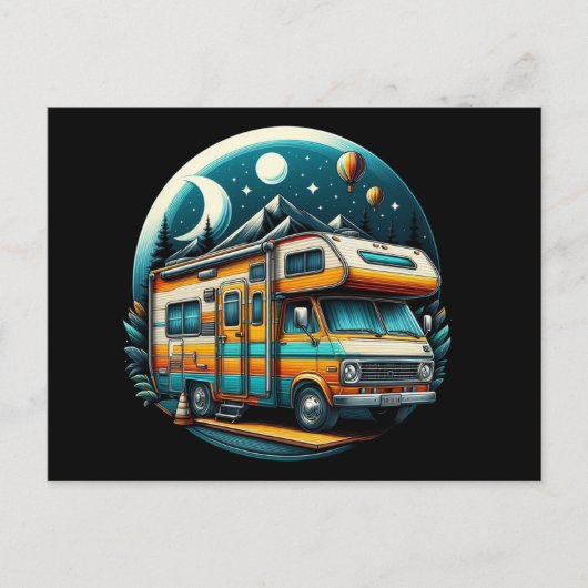 Kleurrijk camper briefkaart! briefkaart (Voorkant)