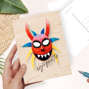 Kleurrijk carnavalsmasker uit Puerto Rico Briefkaart