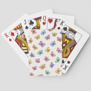 Kleurrijk Cartoon Vlinder Patroon Pokerkaarten
