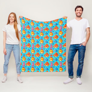 Kleurrijk Cartoon Zeewezens Patroon Fleece Deken