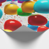Kleurrijk Celebration ballon ontwerp Cadeaupapier (Hoek)