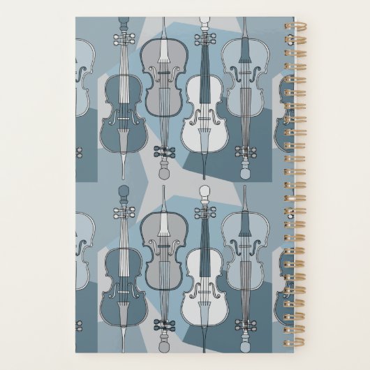 Kleurrijk cello patroon planner (Achterkant)